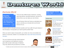 Tablet Screenshot of denturesworld.com